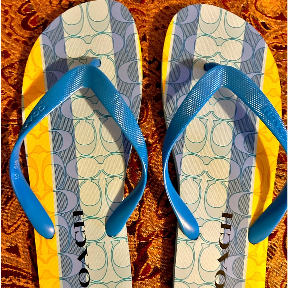 Signature coach flip flops
